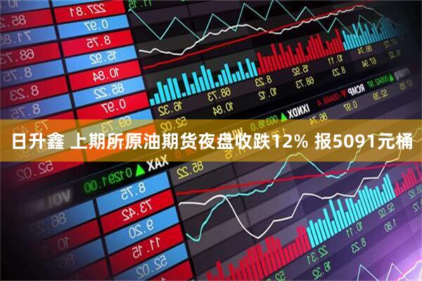 日升鑫 上期所原油期货夜盘收跌12% 报5091元桶